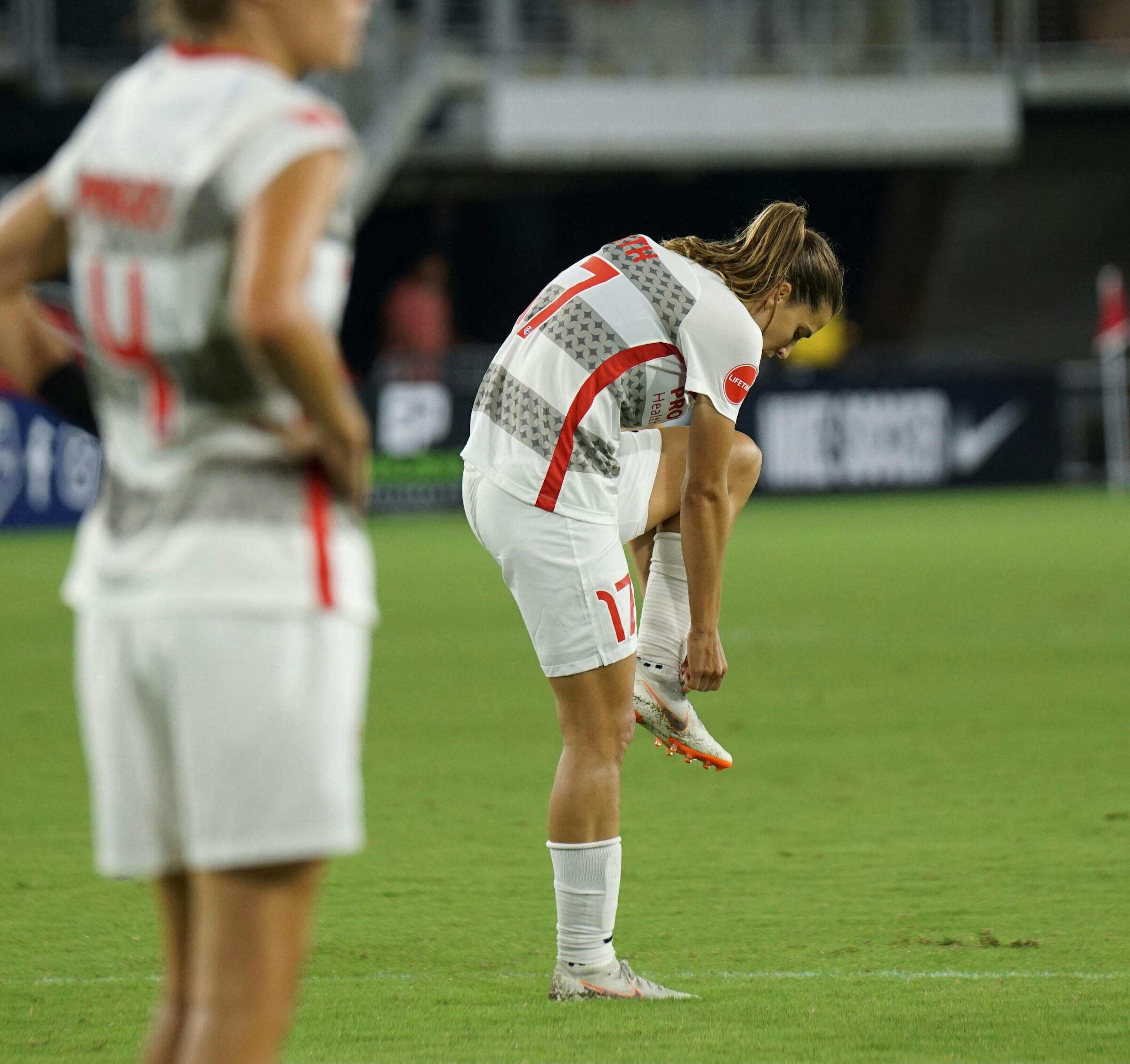 International football player on the field
